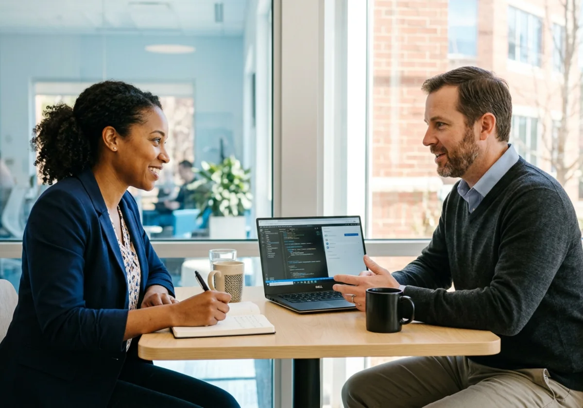A calendar, a chat thread and a phone: booking a consultation